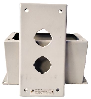 GE CR104PEC12 2 Hole Steel Pushbutton Enclosure