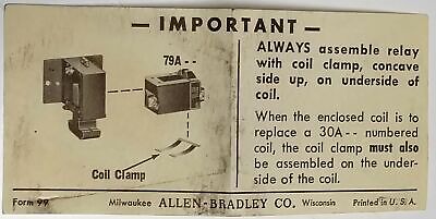 Allen-Bradley 79A83 240V 60HZ / 220V 50HZ Coil