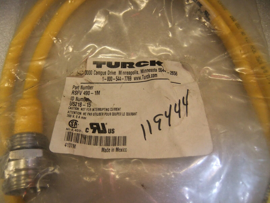 Turck RSFV 490-1M Receptacle