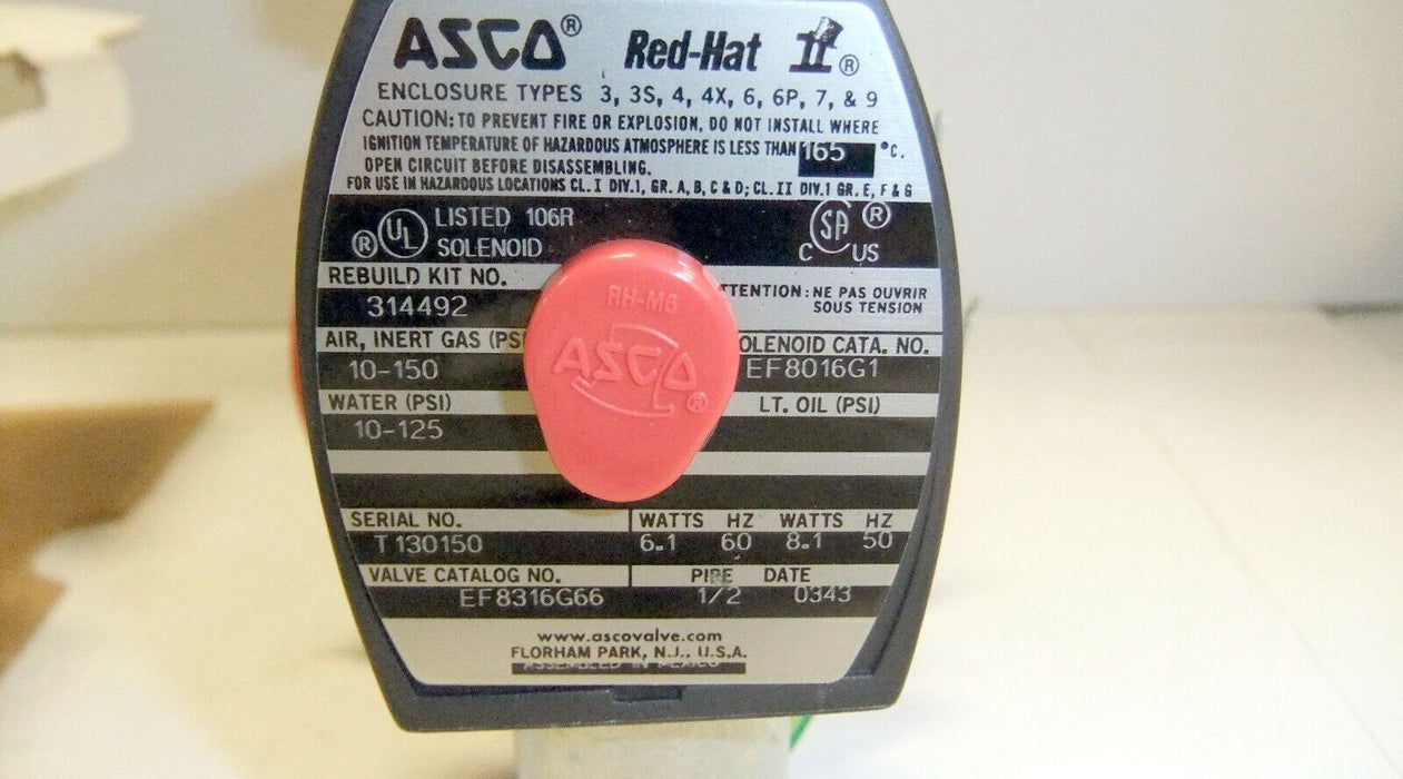 ASCO Valve 1/2" 3W 120/60 EF8316G66-120