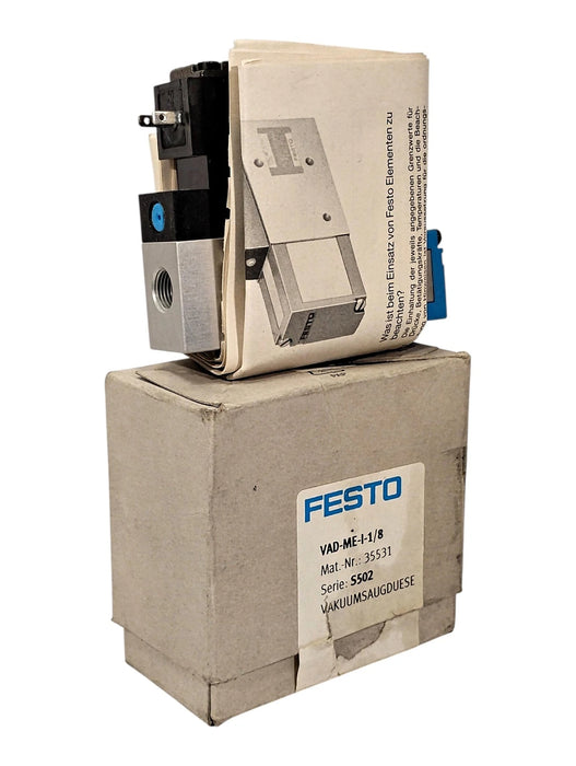 Festo VAD-ME-I-1/8 35531 Vacuum Generator Ejector w/ G1/8 Ports