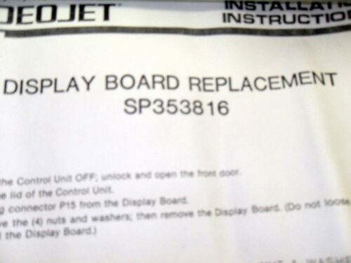 VIDEOJET 353816 DISPLAY CARD