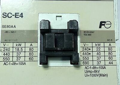 Fuji Electric SC-E4 85-105 A Magnetic Contactor w/ 110 V AC Coil