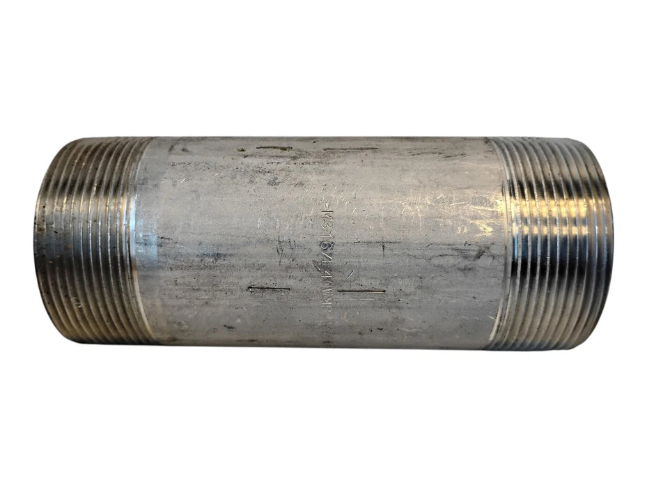 Merit Brass 6032-550 2" x 5-1/2" L MNPT Sch 40 316 Stainless Steel Pipe Nipple