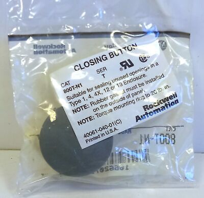 Allen-Bradley 800T-N1 Gray Closing Button for Unused Openings