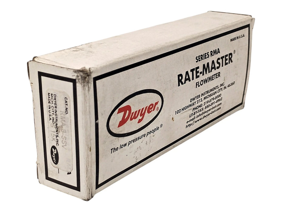 Dwyer RMA-8-SSV RATE-MASTER 10‚Äì100 SCFH Air Flowmeter w/ 1/8 in NPT SS Valve