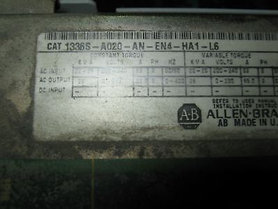 Allen-Bradley1336S-A020-AN-EN4-HA1-L6 Servo Drive