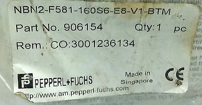Pepperl & Fuchs BN2-F581-160S6-E8-V1 BTM 10-30 V DC Inductive Proximity Sensor