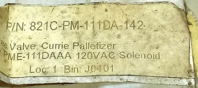 MAC Valves 821C-PM-111DA-142 110-120 AC Solenoid Valve w/ 1/4 in NPTF Ports