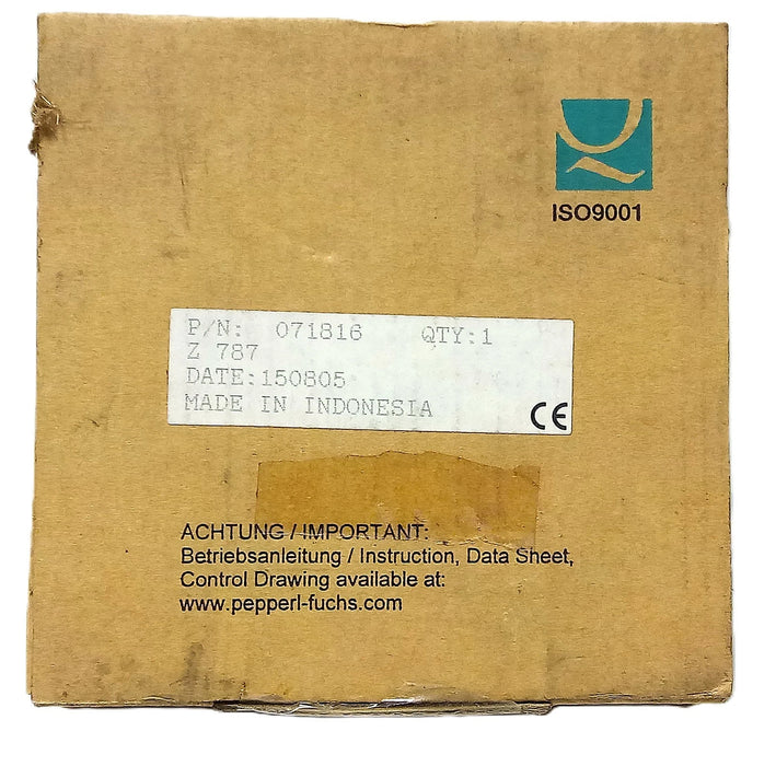 Pepperl Fuchs Z787 071816 28 V DC 2 Channel Zener Safety Barrier