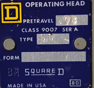 Square D 9007C54GD Limit Switch