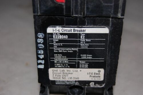 ITE EB22B040 Circuit Breaker