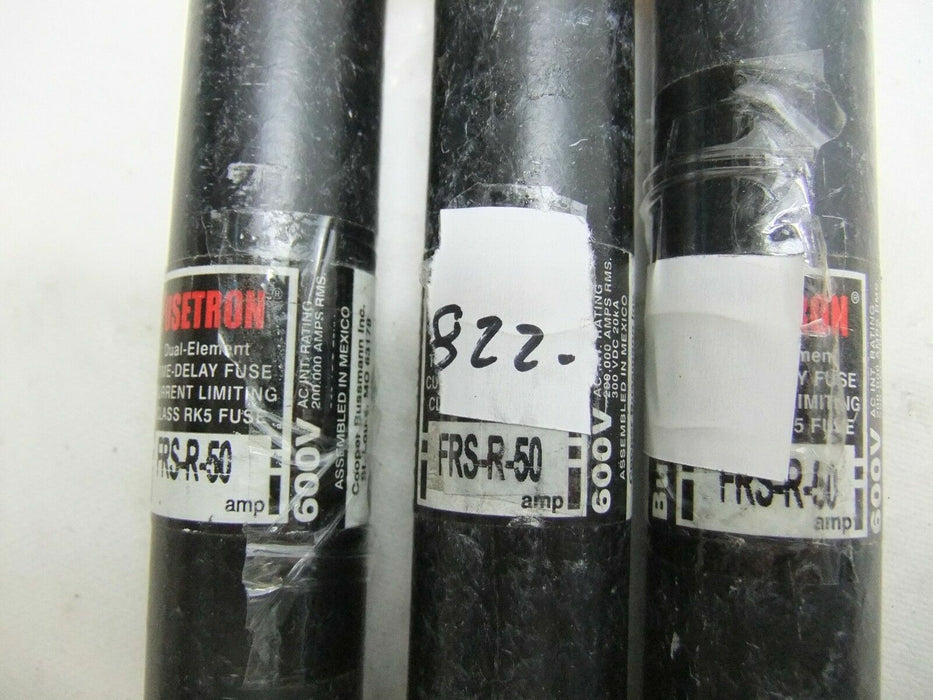 Lot of 3 Fusetron FRS-R-50 Fuses SPECIAL