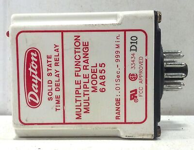 Dayton 6A855 120 V AC 10 A 11-Pin Solid State Time Delay Relay