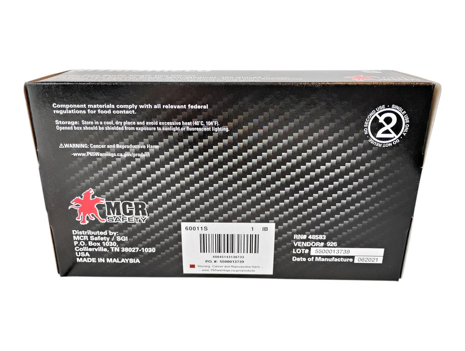 MCR Safety 60011S Small 3 Mil NITRISHIELD Powder-Free Nitrile Single Use Gloves