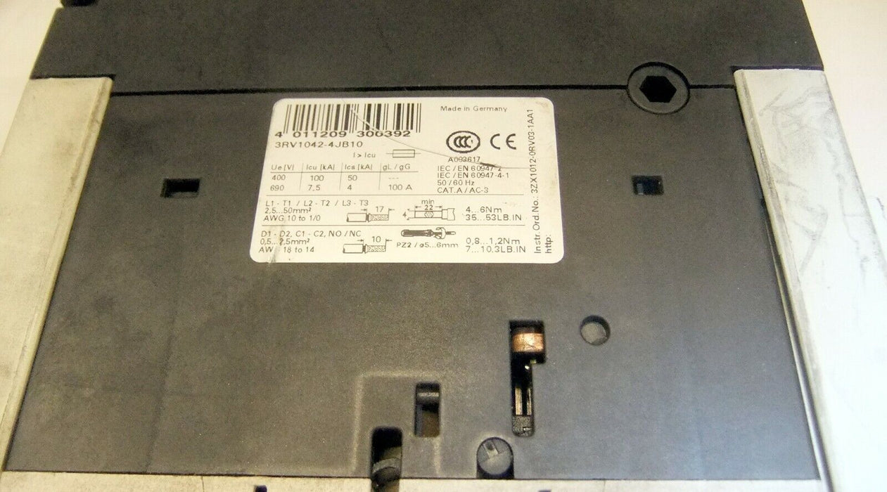 Siemens Circuit Breaker Motor Protector 3RV1042-4JB10