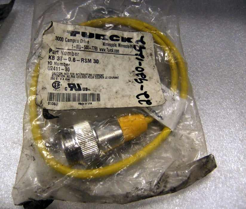 Turck KB-3T-0.6-RSM30 Cable U2411-30