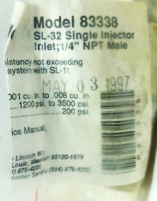 Lincoln Industrial 83338 Sl32 1/4 in NPT Single Injector