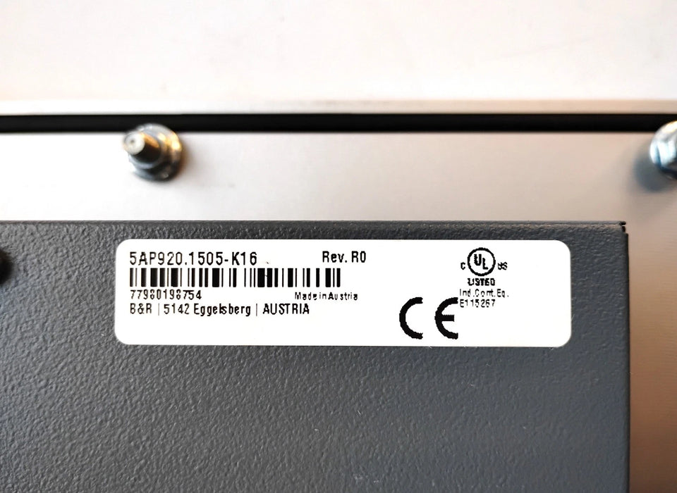 BR Krones 5AP920.1505-K16 0-900-89-948-4 Rev. R0 24 VDC 15" LCD HMI Touch Panel