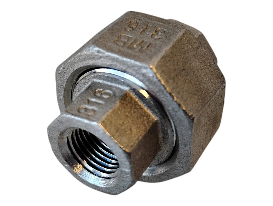 Merit Brass K687-02 1/8" FNPT 316 Stainless Steel Pipe Union