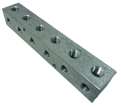 ASCO 137-100 Aluminum 22 Port Manifold w/ 1/4 in Ports