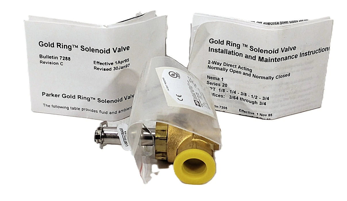 Parker 06F20C2108AAF 160 psi Solenoid Shutoff Valve Less Coil