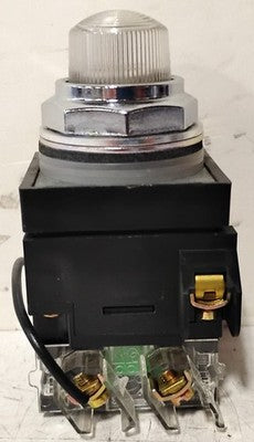 GE CR104PLT32C 120 V Clear Push-to-test Oiltight Indicator Light