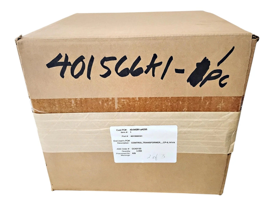 ABB Piedmont CP-6 401566-K1 401566K01 480 V 120/240 V 1 kVA Control Transformer
