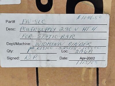 Haug EN 8 LC EN-8LC Power Pack for Ionization Unit
