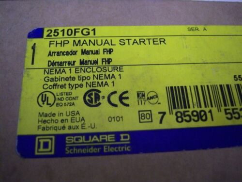 Square D Manual Starter 2510-FG-1 277VAC
