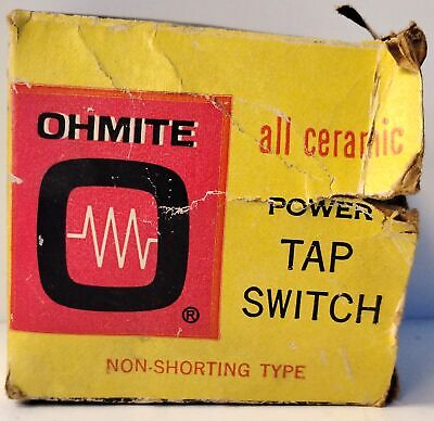 Ohmite 312-12 300 V AC 30 A Non-Shorting Power Tap Switch