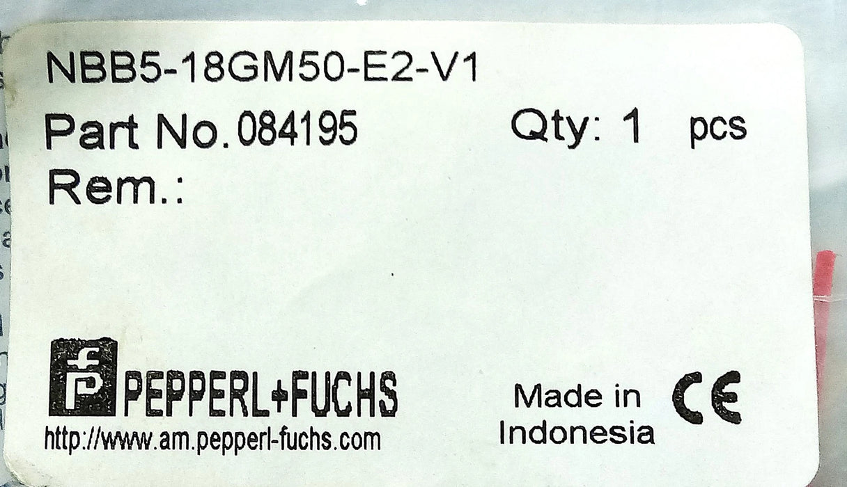 Pepperl Fuchs NBB5-18GM50-E2-V1 10-30 V DC Inductive Proximity Sensor