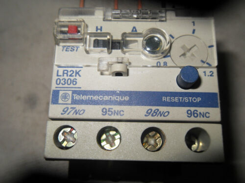 Telemecanique LR2-K0306 575 V AC 0.8-1.2 A Adjustable Overload Protection Relay