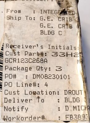 GE E22HV33X44 Thermal Overload Relay Heater Elements - Lot of 3