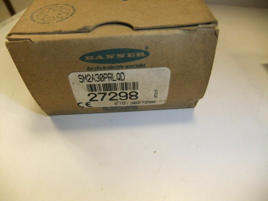 Banner Engineering Photoelectric Switch 27298 Barrel Receiver SM2A30PRLQD