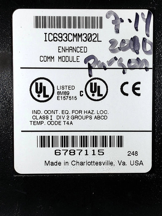 GE Fanuc IC633CMM302L Enhanced Genuis PLC Communications Module