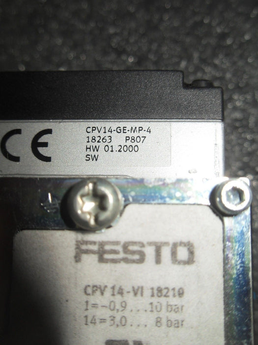 1 Festo 10P144CMPRA4CUSZ MANIFOLD VALVE