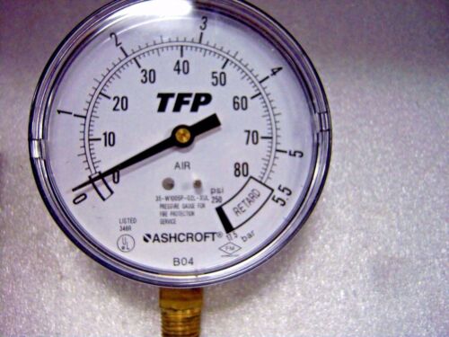 Ashcroft 35W1005P-02L-XUL-250 1/4 NPT 250 psi 3.5 in Air Pressure Gauge