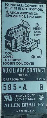 Allen-Bradley 595-A Ser B 600 V AC Auxiliary Contact for NEMA Size 0-5 Contactor