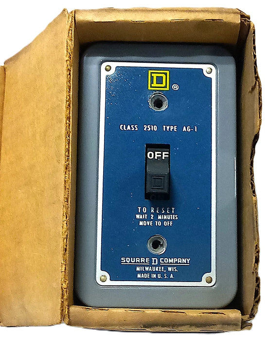 Square D 2510-AG-1 115/230 V AC/DC Manual Starter in NEMA 1 Enclosure