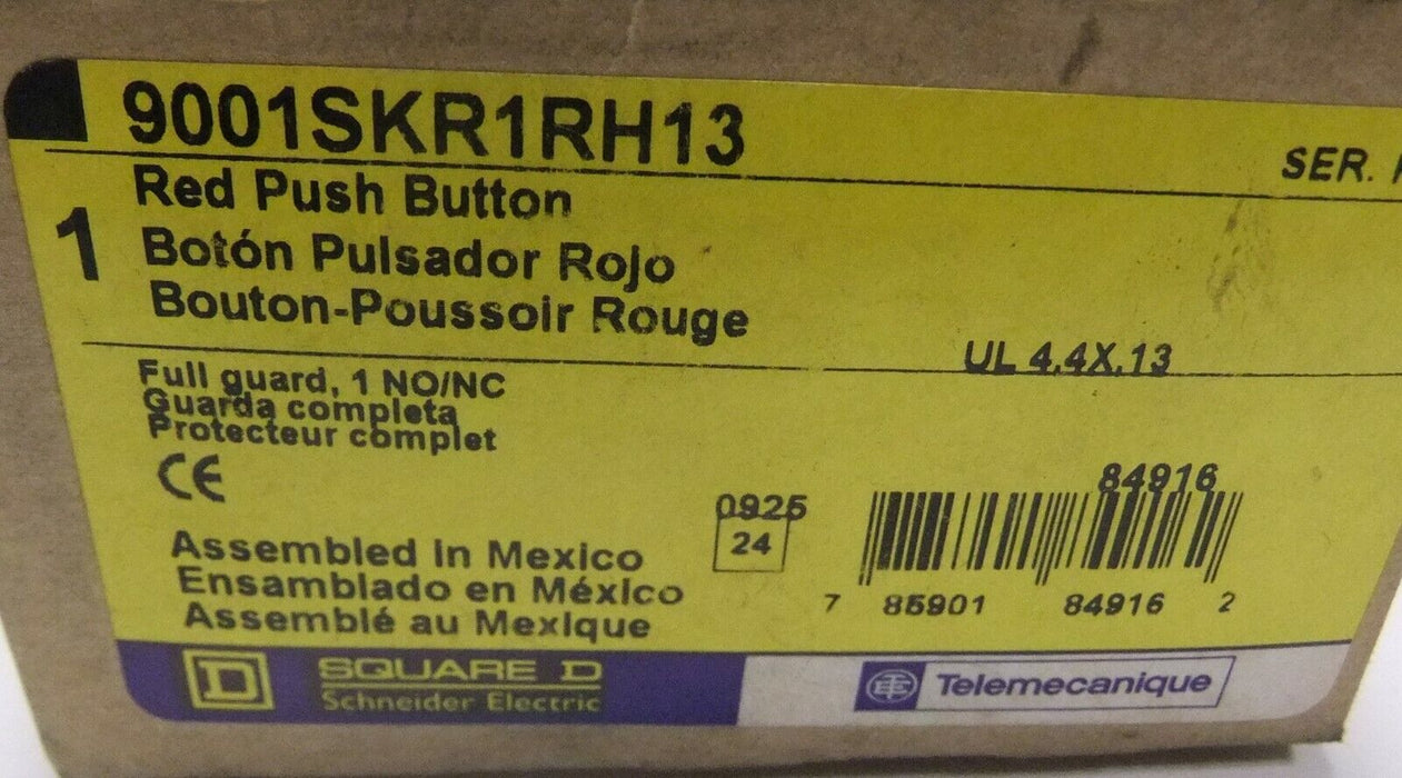 Square D Red Push Button 9001SKR1RH13