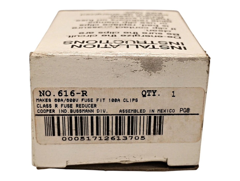 Bussmann 616-R 600 V 60 A Fuse Reducer Kit for Class R Fuses