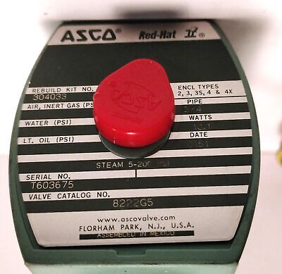 ASCO 8222G5 1110/120 V AC 5-200 psi Steam Solenoid Valve