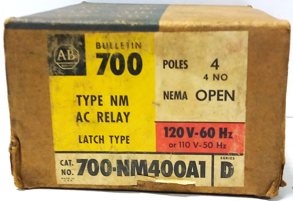 Allen-Bradley 700-NM400A1 300 V AC 10 A Type NM Latching Relay w/ 120 V AC Coil
