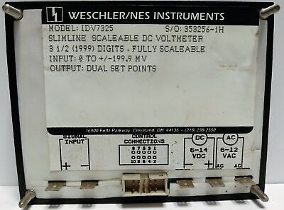 Weschler IDV7325 DC Volts Panel Meter