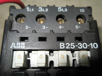 ABB B25-30-10 600 V AC NEMA 1 Contactor w/ BN25S-1N 6.5-8 A Overload Relay