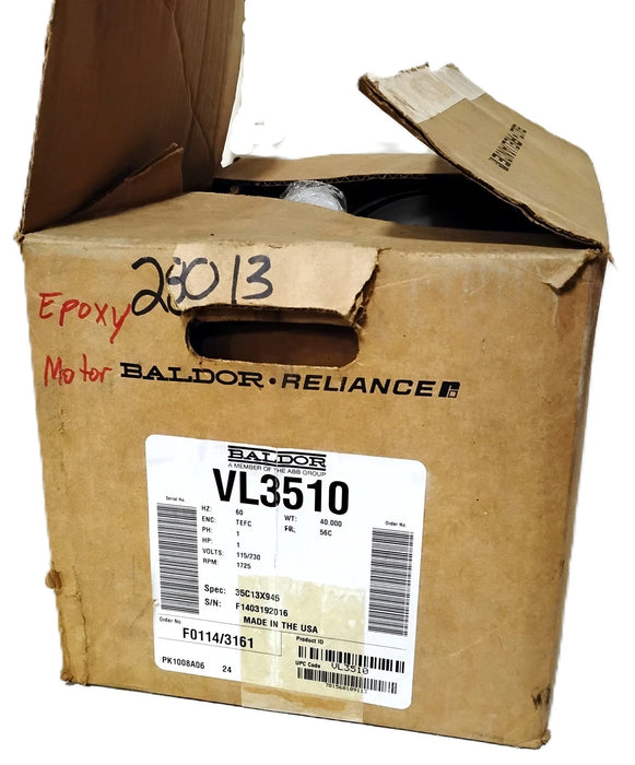 Baldor VL3510 115/230 V 1 PH 1 HP 1725 RPM General Purpose Motor