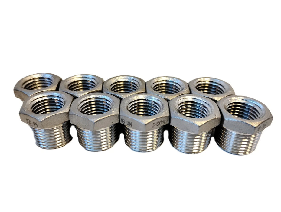 Merit Brass K414-0604 3/8" x 1/4" MNPT x FNPT Hex Head Pipe Bushing