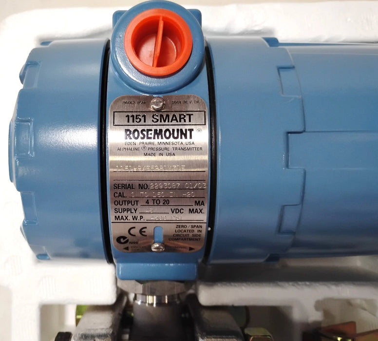 Emerson Rosemount 1151HP4S52BLM7DF 0-150IN H2O 4500PSISmart Pressure Transmitter