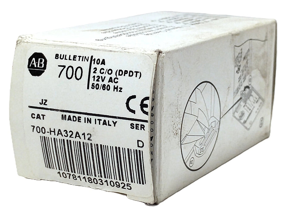 Allen-Bradley 700-HA32A12 12 V AC 10 A 8-Pin DPDT Miniature Ice Cube Relay